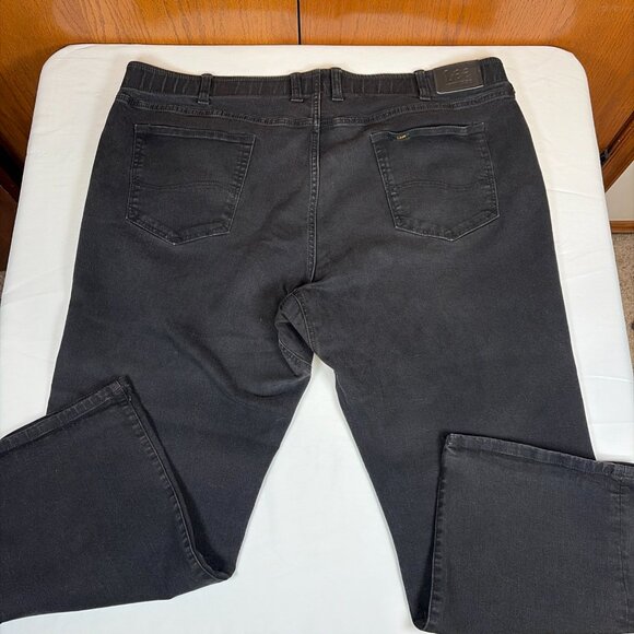 Lee Extreme Motion Relaxed Fit Straight Leg Jeans Men's 48x30 Black - Picture 7 of 9